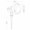 Светильник светодиодный тротуарный (грунтовый) Feron SP2706 12W 2700К 85-265V IP65