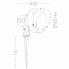 Светильник светодиодный тротуарный (грунтовый) Feron SP2706 12W RGB 85-265V IP65