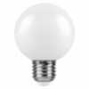 Лампа СДЛ Feron LB-371 Шар E27 3W 6400K матовый