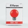 Лампа СДЛ Feron LB-371 Шар E27 3W красный