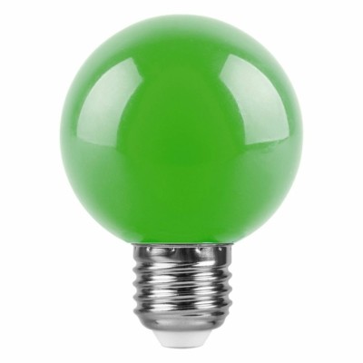 Лампа СДЛ Feron LB-371 Шар E27 3W зеленый — изображение 2