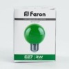 Лампа СДЛ Feron LB-371 Шар E27 3W зеленый