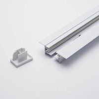 Шинопровод встраиваемый для трековых однофазных светильников белый 1м в наборе токоввод заглушка крепление CAB1004