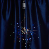 Гирлянда украшение Feron CL595 Фейерверк 0.3м мультиколор с питанием от батареек прозрачный шнур