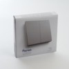 Кнопка-выключатель беспроводной Feron TM82 230V 500W 2кл. серебро