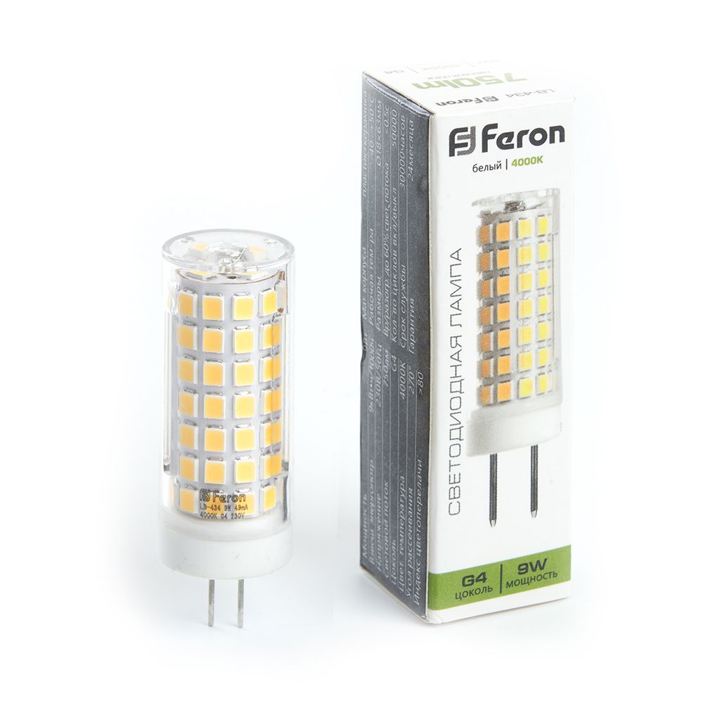 Лампа СДЛ Feron LB-434 G4 9W 4000K — изображение 2