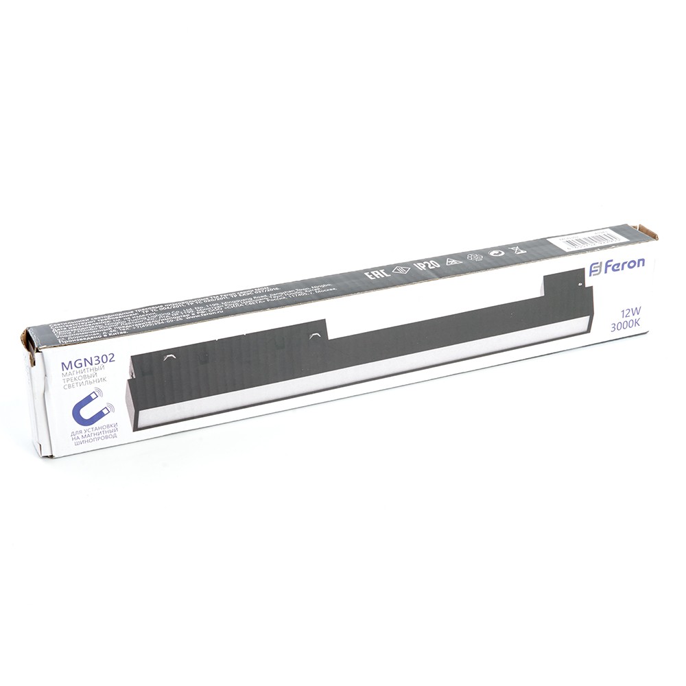 Светильник светодиодный Feron MGN302 трековый низковольтный 12W 960 Lm 3000К 110 градусов черный — изображение 8