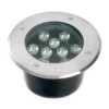 Светильник светодиодный тротуарный (грунтовый) Feron SP2803 10W AC12V низковольтный 3000К металлик 160*H90mm вн.диаметр: 110mm IP67