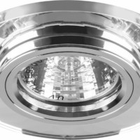 Светильник встраиваемый с белой LED подсветкой Feron 8050-2 потолочный MR16 G5.3 серебристый