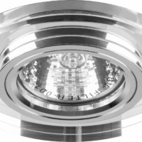 Светильник встраиваемый с белой LED подсветкой Feron 8060-2 потолочный MR16 G5.3 серебристый