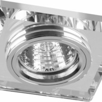 Светильник встраиваемый с белой LED подсветкой Feron 8150-2 потолочный MR16 G5.3 серебристый