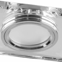 Светильник встраиваемый с белой LED подсветкой Feron 8170-2 потолочный MR16 G5.3 серебристый