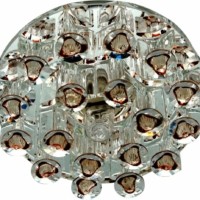 Светильник встраиваемый Feron 1550 потолочный JCD9 G9 коричневый-прозрачный