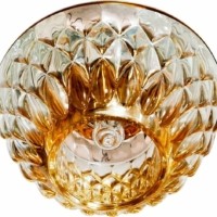 Светильник встраиваемый Feron JD187 потолочный JCD9 G9 прозрачно-золотистый