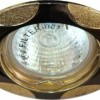Светильник встраиваемый Feron 156T-MR16 потолочный MR16 G5.3 черный металлик-золото