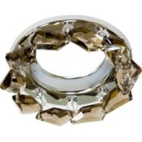 Светильник потолочный JCDR G5.3 с серым стеклом хром с лампой CD4127