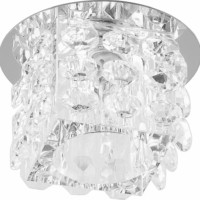 Светильник встраиваемый Feron JD58 потолочный JCD9 G9 прозрачный хром