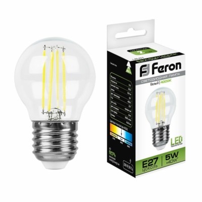 Лампа СДЛ Feron LB-61 Шарик E27 5W 4000K — изображение 4