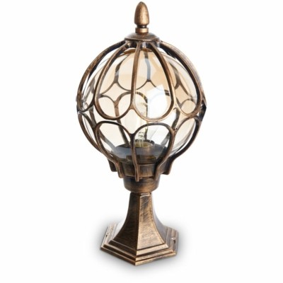 Светильник садово-парковый Feron PL3804 круглый на постамент 60Вт 230В E27 черное золото