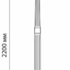 Светильник садово-парковый Feron PL3709 круглый столб 3x60Вт 230В E27 черное золото