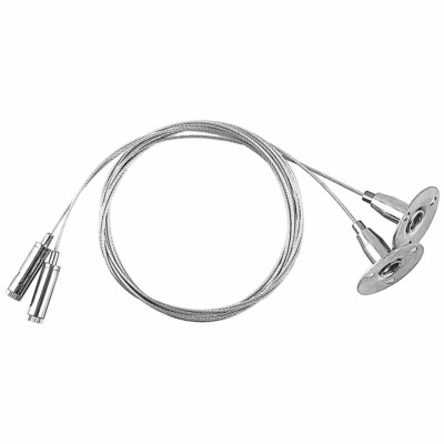 Соединитель для трековых однофазных светильников (комплект подвесов для шинопровода 2шт) длина 150см серебро CAB1002