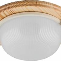 Светильник накладной IP54 220В 60Вт Е27 дерево клен круг НБО 03-60-011