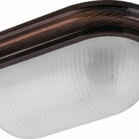 Светильник накладной IP54 220В 60Вт Е27 дерево орех овал НБО 04-60-021