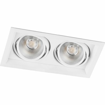 Светильник светодиодный Feron AL202 карданный 2x20W 4000K 35 градусов ,белый