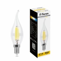 Лампа СДЛ Feron LB-74 Свеча на ветру E14 9W 2700K
