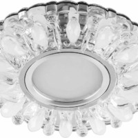 Светильник встраиваемый с белой LED подсветкой Feron CD914 потолочный MR16 G5.3 прозрачный-матовый