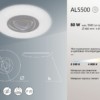 Светильник светодиодный управляемый накладной Feron AL5500 ROSE тарелка 80W 3000К-6500K