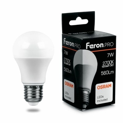 Лампа СДЛ Feron.PRO LB-1007 Шар E27 7W 2700K