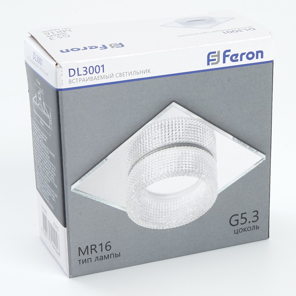 Светильник встраиваемый Feron DL3001 потолочный MR16 G5.3 прозрачный — изображение 3