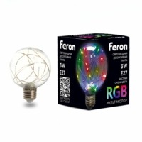 Лампа СДЛ Feron LB-381 E27 3W RGB