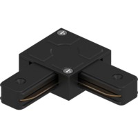 Коннектор угловой однофазный для шинопровода черный LD1007