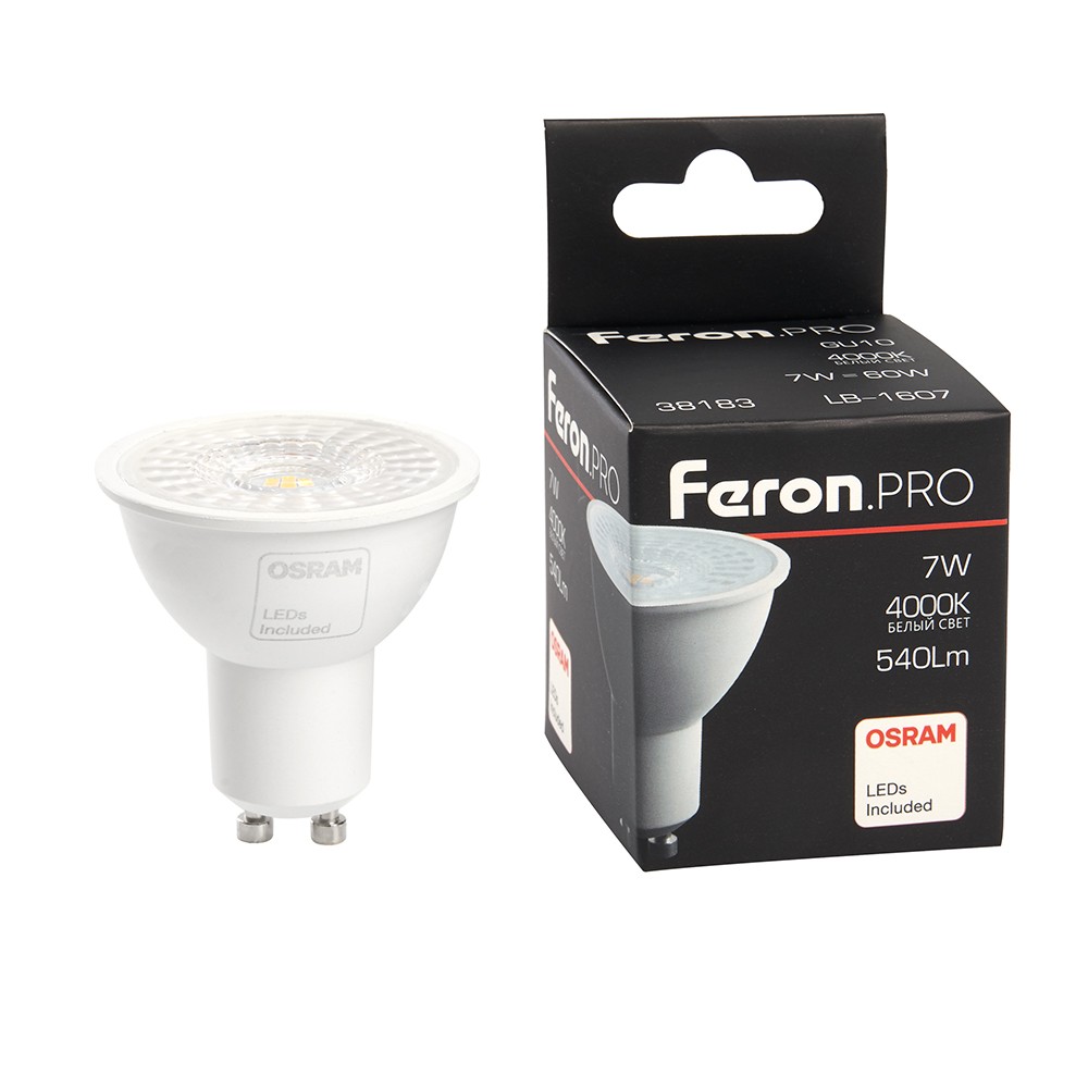 Лампа СДЛ Feron.PRO LB-1607 GU10 7W 4000K