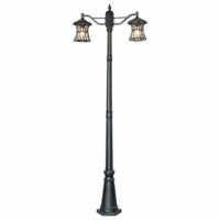 Светильник садово-парковый Feron PL528 столб 2×60Вт 230В E27 черный