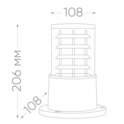 Светильник садово-парковый Feron DH0800 столб E27 230В серый — изображение 6