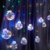 Светодиодная гирлянда Feron CL592 бахрома с шариками статичная 3*0,8м+ 2м мульти USB прозрачный шнур