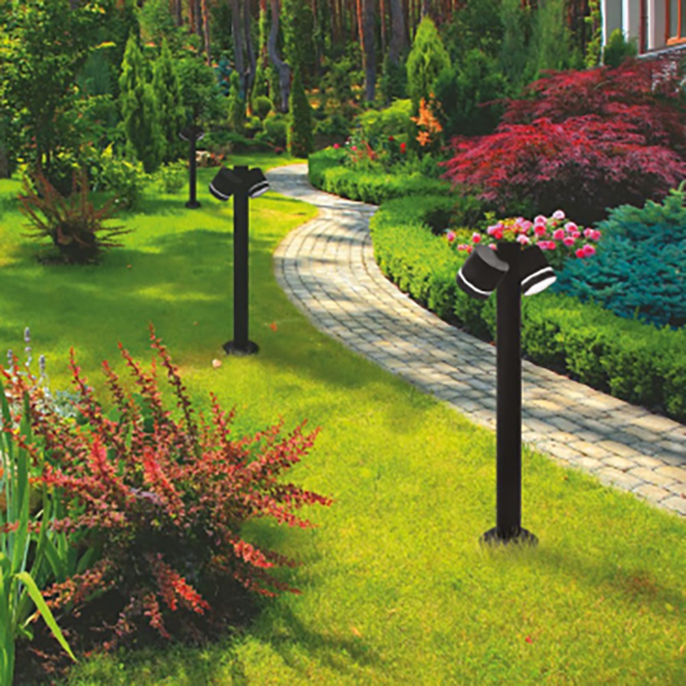 Светильник садово-парковый Feron DH1006 столб 2xGX53 230В черный — изображение 6