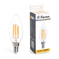 Лампа СДЛ Feron LB-717 Свеча E14 15W 2700K