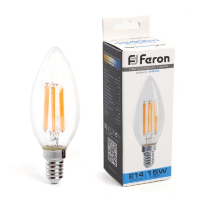 Лампа СДЛ Feron LB-717 Свеча E14 15W 6400K