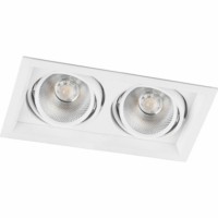 Светильник светодиодный Feron AL202 карданный 2x12W 4000K 35 градусов ,белый