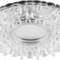 Светильник встраиваемый с белой LED подсветкой Feron CD923 потолочный MR16 G5.3 прозрачный