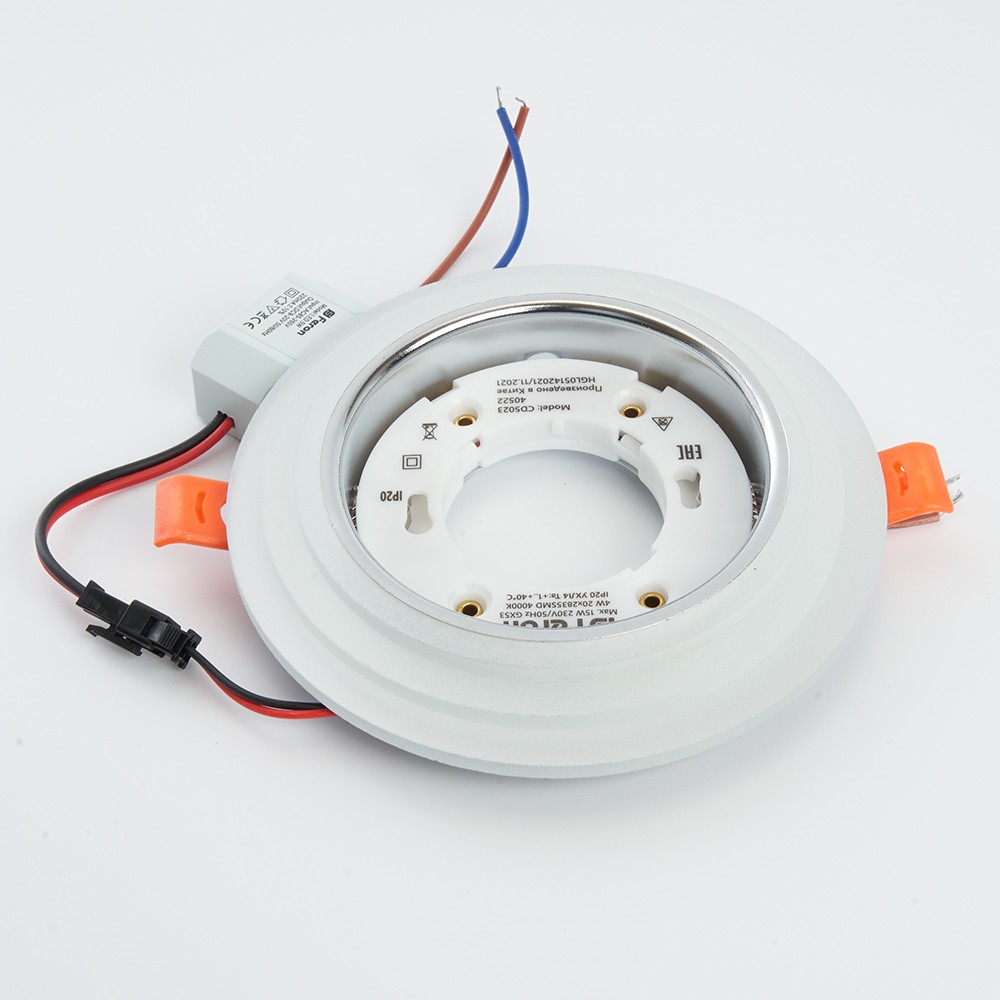 Светильник встраиваемый с белой LED подсветкой Feron CD5023 потолочный GX53 без лампы матовый — изображение 5