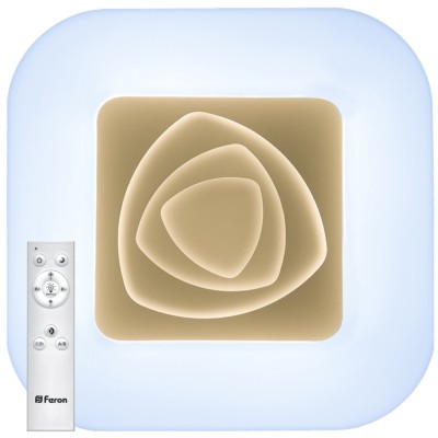 Светильник светодиодный управляемый накладной Feron AL5540 ROSE тарелка 90W 3000К-6500K квадратный