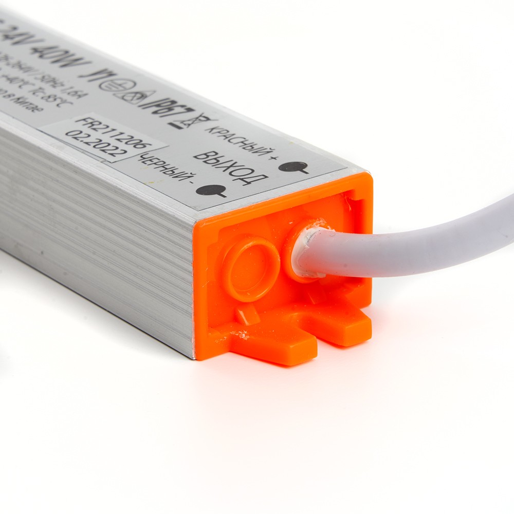 Трансформатор электронный для светодиодной ленты 40W 24V (драйвер) LB007 — изображение 3