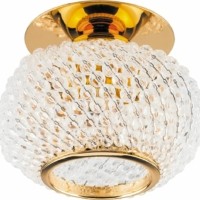 Светильник встраиваемый Feron CD2150 потолочный JC G5.3 прозрачно-золотистый