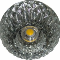 Светильник светодиодный встраиваемый Feron JD187 потолочный 10W 3000K прозрачный хром