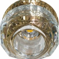 Светильник светодиодный встраиваемый Feron JD190 потолочный 10W 3000K прозрачно-золотистый